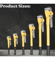 Heavy Duty Pipe Wrench 10" – Cast Iron Jaw with Aggressive Teeth, Chrome Vanadium Handle 250mm Length | Secure Grip for 1/4-1" Pipes | Phosphate Finish, Heavy Nut Adjustment | UAE Plumber Workshop Essential 